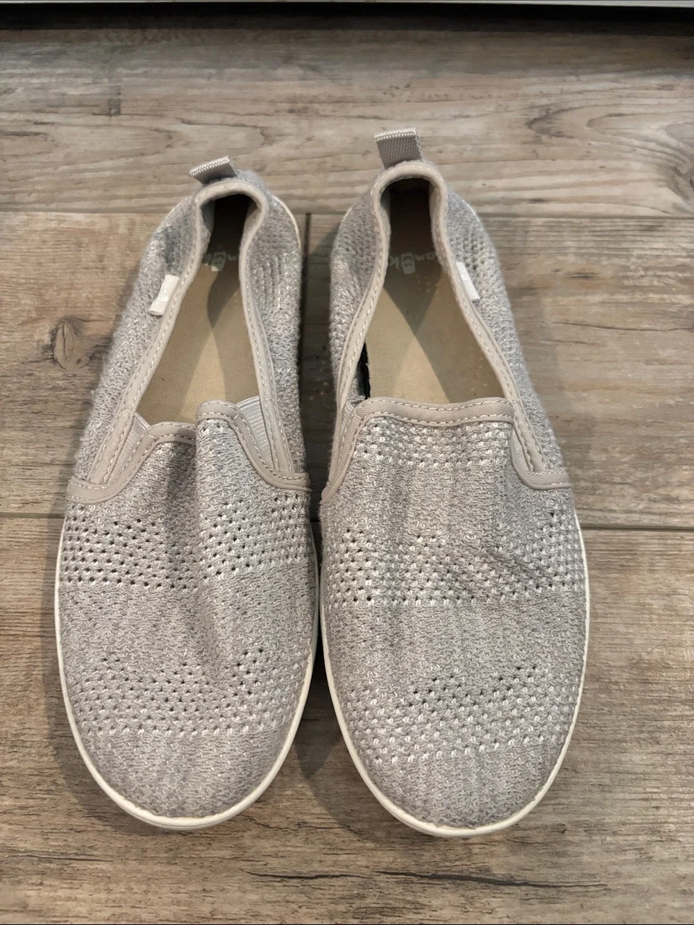 Sanuk Women's Slip-On Knit Sneakers - Light Beige - Picture 1 of 8